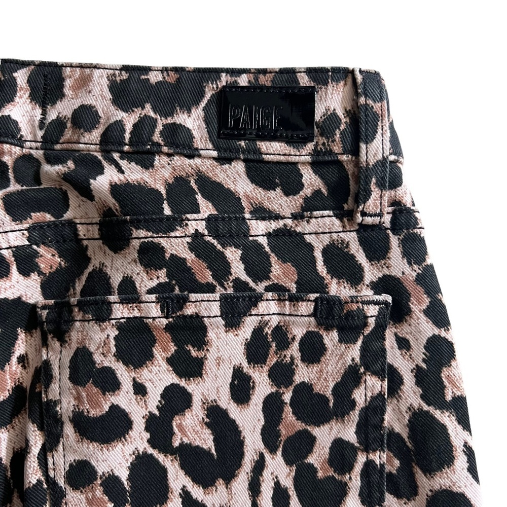 PAIGE Hoxton Ankle Skinny Jeans Pink Leopard Size 26 EUC - Picture 9 of 11